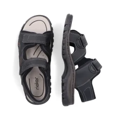 Rieker Herren Trekkingsandalen mitternachtsschwarz
