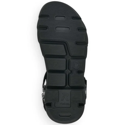 Rieker Herren Trekkingsandalen black-stone grey