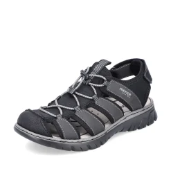 Rieker Herren Trekkingsandalen graphitschwarz