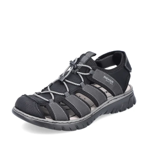 Rieker Herren Trekkingsandalen graphitschwarz