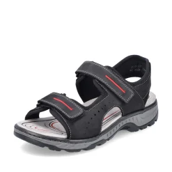 Rieker Herren Trekkingsandalen asphaltschwarz