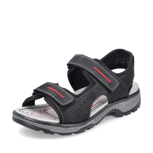Rieker Herren Trekkingsandalen asphaltschwarz