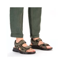 Rieker Herren Trekkingsandalen grüngrau