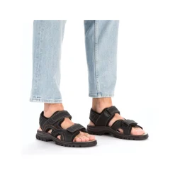 Rieker Herren Trekkingsandalen mitternachtsschwarz