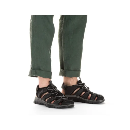 Rieker Herren Trekkingsandalen graphitschwarz