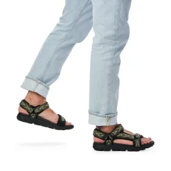 Rieker Herren Trekkingsandalen olive-green stone-grey