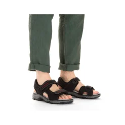 Rieker Herren Trekkingsandalen asphaltschwarz