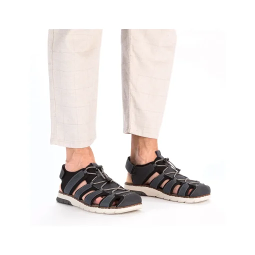 Rieker Herren Trekkingsandalen stahlblau
