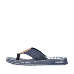 Rieker Herren Zehentrenner marineblau-braun