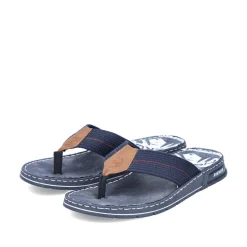 Rieker Herren Zehentrenner marineblau-braun