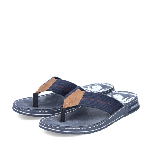 Rieker Herren Zehentrenner marineblau-braun