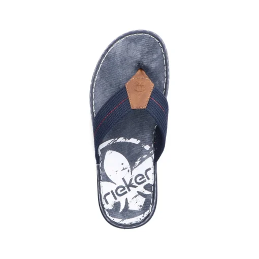 Rieker Herren Zehentrenner marineblau-braun
