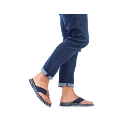 Rieker Herren Zehentrenner marineblau-braun