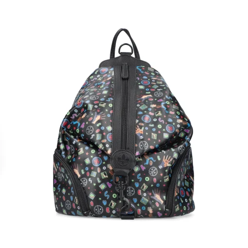 Rieker Rucksack schwarz-gemustert