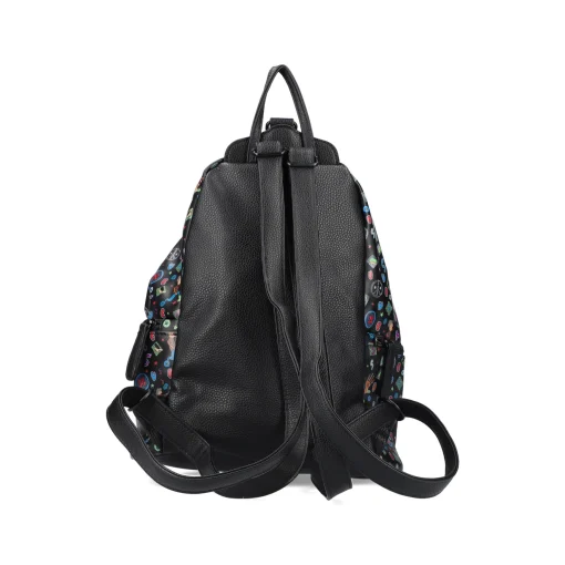Rieker Rucksack schwarz-gemustert
