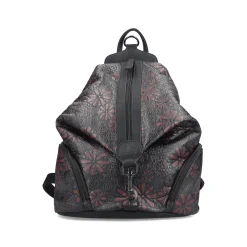 Rieker Rucksack schwarz-rot-floral