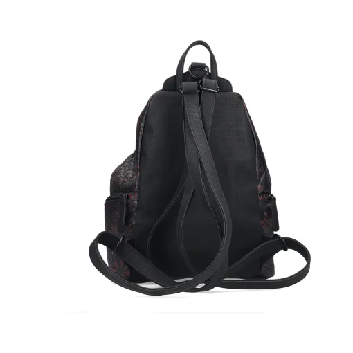 Rieker Rucksack schwarz-rot-floral