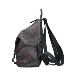 Rieker Rucksack schwarz-rot-floral